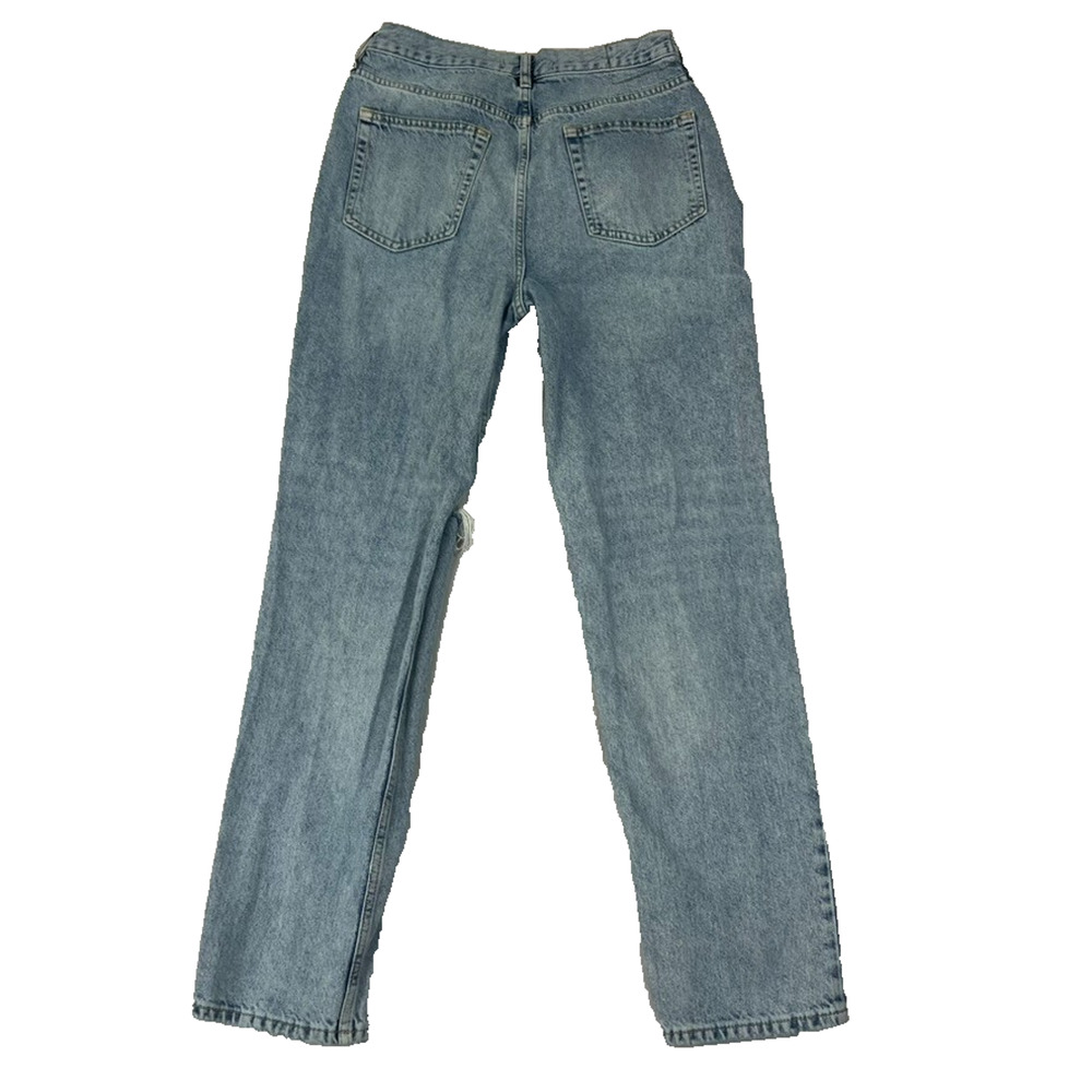 We The Free Jeans Women's Size 28 Blue Denim Medium Wash Button Fly Distressed - Picture 2 of 9